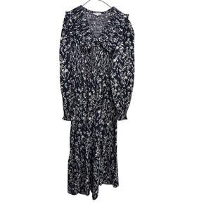 River Women's V-Neckline Collared Long Sleeves Maxi Dress Size Large